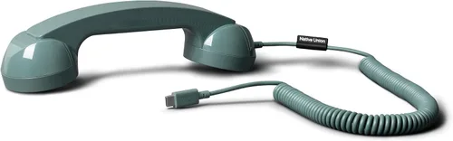 Vista 10 de Native Union Pop Phone – Auricular retro con micrófono y altavoz, USB-C para iPhone, iPad, Laptop, Tablet, Samsung S25, Flip 7, Fold 7 – Trabajo Pino