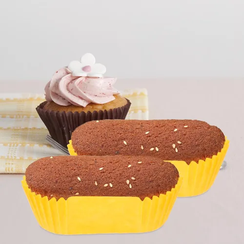 Vista 9 de Forros para cupcakes en forma de barco, 1000 unidades, tazas de papel amarillo para hornear cupcakes o mini aperitivos