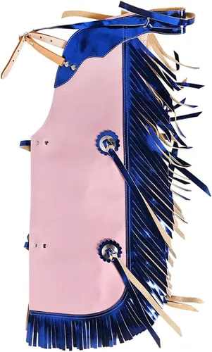 Vista 13 de HILASON Pro Rodeo Bull Riding Chaps de piel sintética juvenil verde oliva base verde oliva Chaps de montar toros Western Chaps cuero Western