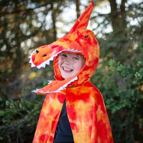 Vista 4 de Great Pretenders Grandasaurus - Capa de pterodáctilo, naranja, talla 4-6, 56855, disfraz de dinosaurio para niños