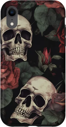 Vista 24 de iPhone 16 Gothic Skull and Roses - Accessorize in Style! Case