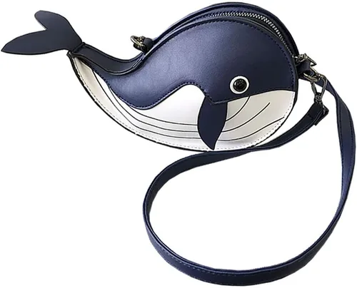 Vista 9 de QZUnique Bolso de hombro de tiburón de dinosaurio para mujer, diseño de animales 3D, con cremallera, bolso cruzado tipo mensajero para niña