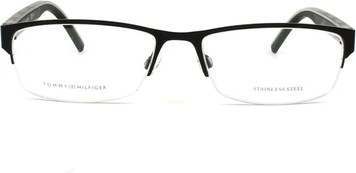 Vista 2 de Tommy Hilfiger marco TH-1496 003 acetato negro mate - cristal transparente