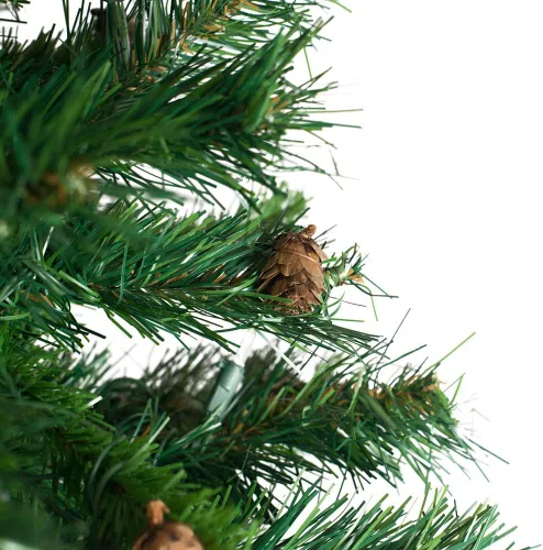 Vista 2 de Árbol de navidad artificial de pino Vickerman Cheyenne de 2 pies con 50 luces transparentes