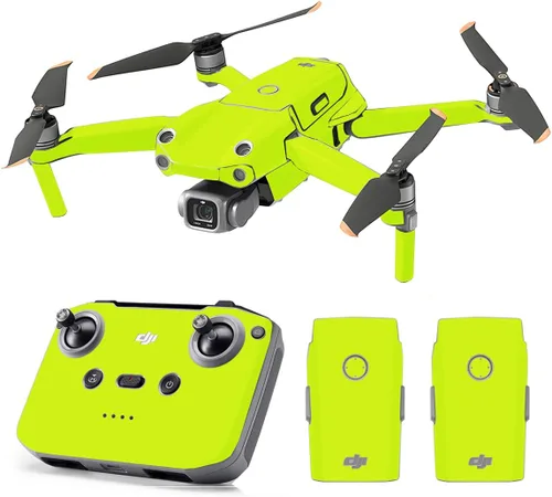 Vista 16 de SopiGuard Skin for DJI Mavic Air 2s Juego completo de calcomanías de vinilo de precisión + controlador + 3 fundas de batería (3M negro carbón)