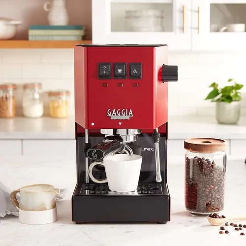 Vista 2 de Gaggia RI9380/47 Classic Pro - Máquina de café expreso, 1.3 litros, color rojo cereza