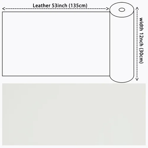 Vista 3 de Rollo de hojas de cuero sintético liso de color sólido 12"X53" (30cmX135cm), muy adecuadas para hacer manualidades, aretes de cuero, lazos, costura