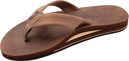 Vista 11 de Rainbow Sandals - Sandalias de cuero para hombre, doble capa con soporte de arco Buckskin