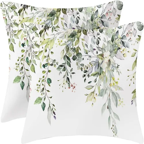 Vista 15 de Fundas de almohada azules con acuarela de playa, mar, océano, paisajes de naturaleza, funda de cojín cuadrada para sofá, cama, dormitorio