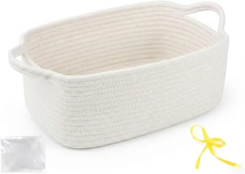 Vista 18 de Cestas de regalo grandes vacías para llenar, bonita canasta tejida para adolescentes, mujeres, baby shower, cubo de juguetes pequeño decorativo