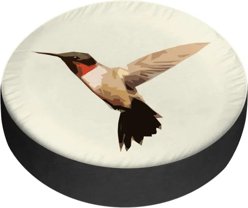 Vista 7 de Fundas para neumáticos de caravana para remolques de viaje, colibrí, camping, resistente a la intemperie, ajuste universal para cámper, remolque