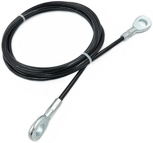 Vista 5 de High Strength Fitness Gym Replacement Cable 5mm Steel Wire with Nylon Coating, Smooth Operation (2m)