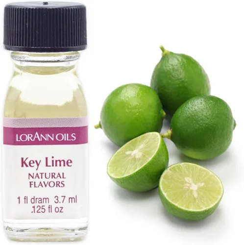 Vista 2 de LorAnn Key Lime Super Strength Flavor, 1 botella de dram (0.0125 fl oz - 0.1 fl oz)