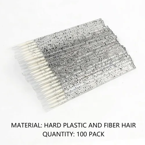 Vista 4 de Disposable Eyeliner Brush Applicator Cosmetic Eye Wand Eyeliner Makeup Tool (black-100pcs)