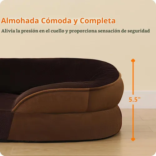 Vista 8 de Dwanton - Cama ortopédica para perros medianos con espuma de gel de memoria, sofá impermeable para perros, cama lavable para mascotas con cojín