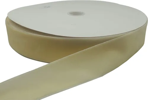 Vista 2 de Bobina de cinta de terciopelo de 10 yardas, disponible en muchos colores (Beige, 1 1/2 pulgadas)