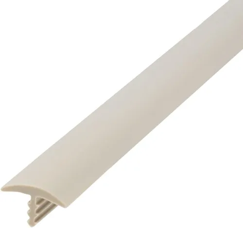 Vista 15 de Outwater T-molding plástico del 1/2 pulgada de la almendra flexible centro del centro de la púa que moldea la bobina de 25 pies