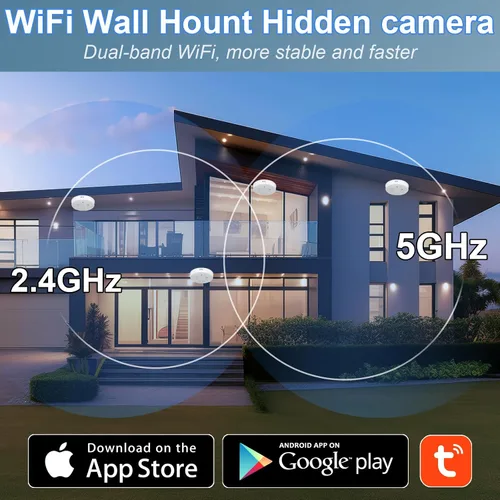 Vista 8 de UYIKOO Cámara oculta Detector de humo Video Cámara pequeña 1080P HD Cámara inalámbrica WiFi con visión nocturna y detección de movimiento Cámara