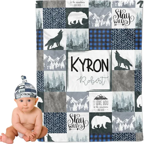 Vista 26 de Mantas de bebé personalizadas para niños y niñas, regalos personalizados para bebés, mantas de bebé personalizadas para niñas y niños, artículos