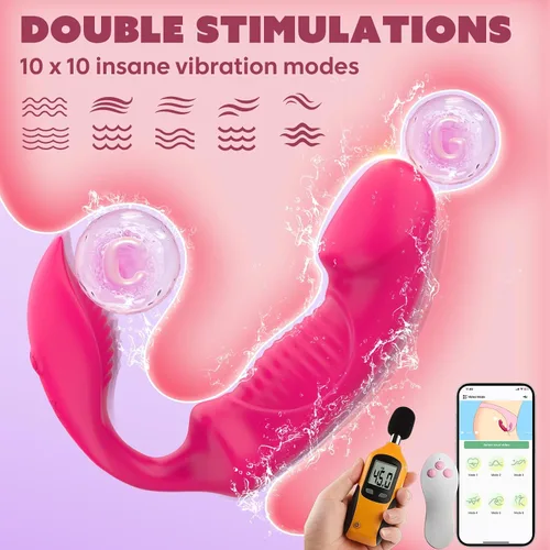 Vista 2 de Consolador de punto G portátil, juguetes sexuales para mujeres y parejas, aplicación Mtsige con control remoto, doble estimulación, estimulador