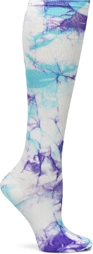 Vista 9 de Nurse Mates Calcetines de pantorrilla para mujer Compresión de 12-14 mmHg Soporte y comodidad superiores 1 par Tinte espacial Aqua Breeze