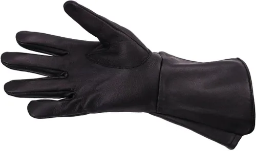 Vista 4 de Guantelete medieval de cuero Cosplay guantes de brazo largo puño