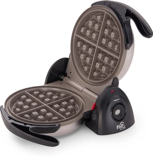 Vista 6 de Presto 03510 - Gofrera belga giratoria en cerámica, antiadherente, mango de toque frío, negro