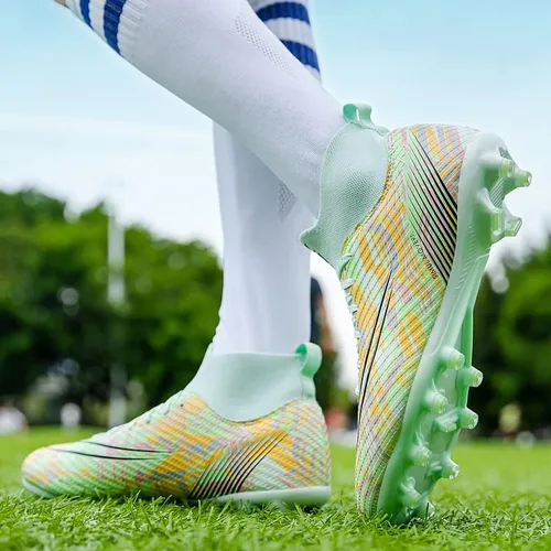 Vista 6 de LIULIULIFE Zapatos de fútbol para hombre, zapatos de fútbol para niños, zapatos de fútbol atléticos juveniles, zapatos de fútbol para estudiantes