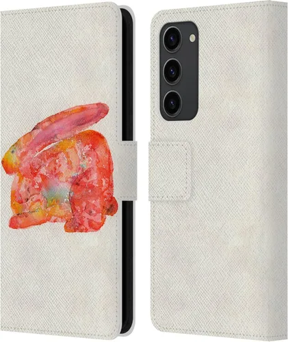 Vista 18 de Head Case Designs Officially Licensed Wyanne Blue Watercolour Bear Animals 2 Leather Wallet Case Compatible with Samsung Galaxy S23+ 5G