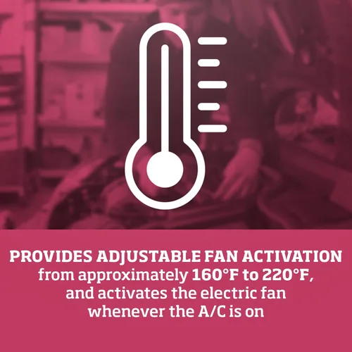 Vista 7 de Flex-A-Lite Controlador de ventilador eléctrico compacto y ajustable y kit de relé con sonda de temperatura roscada, controlador de ventilador