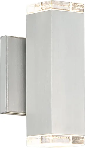 Vista 3 de WAC Lighting dweLED, bloque 1 luz LED interior y exterior luz de pared 3000K en negro