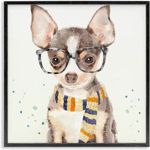 Vista 14 de Stupell Industries Retrato abstracto de perro enmarcado Giclée por Irena Orlov