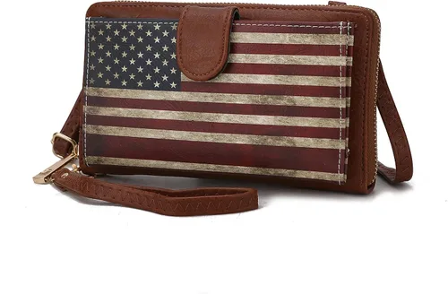 Vista 10 de MKF Collection Bolso cruzado para mujer, diseño de mensajero, cartera de mano