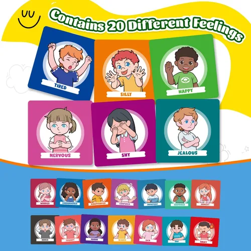 Vista 2 de Torlam Feelings Wheel - Libro de emociones para niños, herramientas de regulación socioemocional, libro con rueda de emociones, herramientas