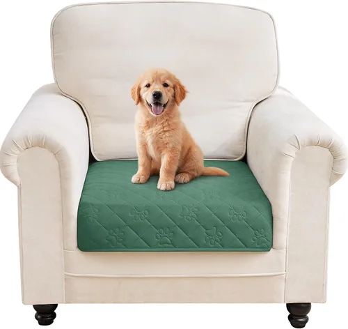 Vista 28 de PAWFINITY Funda de cama impermeable para perros, manta para mascotas lavable para colchón Gris