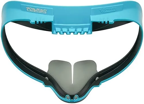 Vista 2 de VR Cover Facial Interface Bracket Foam Replacement with Lens Protector Cover for Meta Quest 2 Virtual Reality Oasis Edition - Light Blue Light Grey