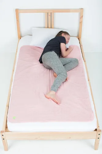 Vista 8 de PeapodMats Tapete de Cama Impermeable para Enuresis e Incontinencia - Protector Reutilizable. Colocación Segura y Transpirable. Lavable. Ecológico