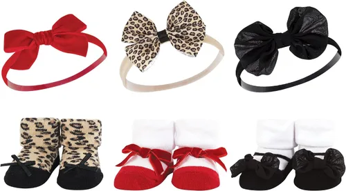 Vista 36 de Hudson Baby Conjunto de regalo de diadema y calcetines para niña Puntos rosados