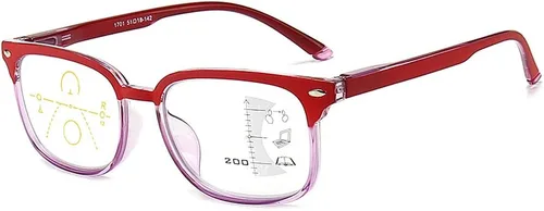 Vista 8 de LBAYOHO - Lentes de lectura progresivos multienfoque para mujeres y hombres, con bloqueo de luz azul, lectores para lentes transparentes, 100%