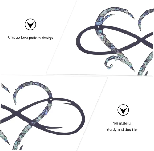 Vista 7 de ARTIBETTER Colgante de metal para colgar en la pared, diseño de corazón, arte de metal, letrero de pared de amor, escultura de corazón, decoración