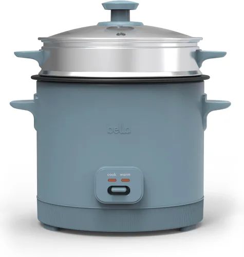 Vista 9 de Arrocera BELLA de 16 tazas con vaporizador, cesta de cocción a vapor apta para lavavajillas, paleta de arroz y taza medidora, recipiente de cocción