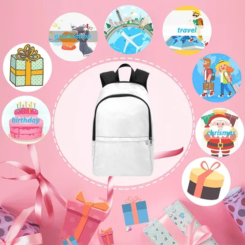 Vista 5 de Mochila de animadora personalizada azul y blanca con nombre, bolsa de viaje personalizada para mujeres y hombres, Personalizado 4, Mochilas Daypack