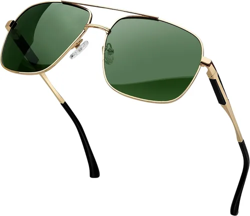Vista 9 de KANASTAL Aviator Sunglasses Men Women Military Polarized Sunglasses UV400 Negro/Negro