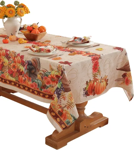 Vista 13 de Honellaty - Mantel rectangular con diseño de calabaza otoñal, 52 x 70 Cosecha de calabaza