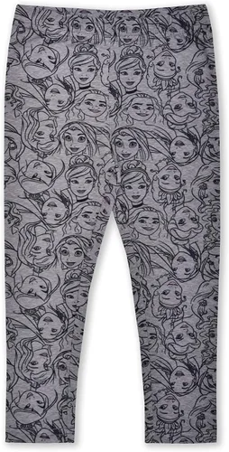 Vista 4 de Disney Conjunto de sudadera con capucha y pantalones leggings Princess para niñas pequeñas - GrisRosa