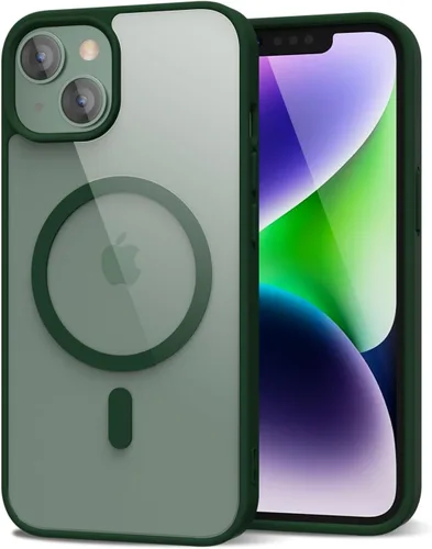 Vista 41 de oakxco Funda magnética transparente compatible con Magsafe, bonita funda delgada y transparente de poliuretano termoplástico no amarillenta, carcasa