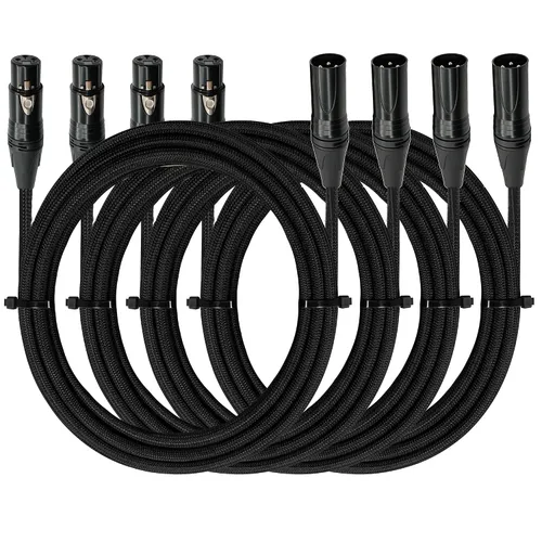 Vista 10 de Cable XLR a XlR de alta calidad (3 pies 1 paquete) conector de cable equilibrado con cancelación de ruido, cables de micrófono XLR de 3 pines, cable