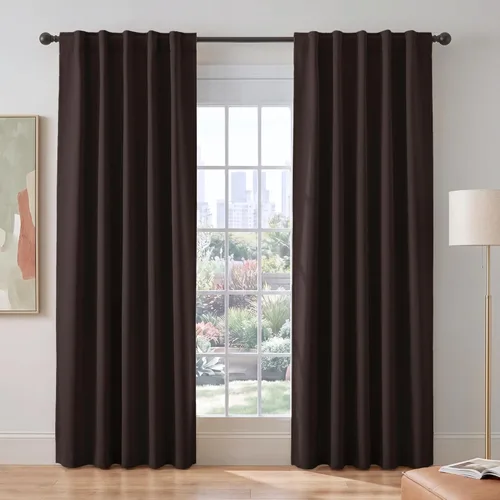Vista 80 de PONY DANCE Cortinas cortas con aislamiento térmico para ventana pequeña, para guardería, baño, cocina, lavandería, caravana, sótano, 29 pulgadas