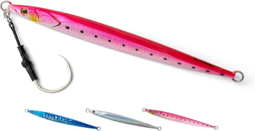 Vista 38 de BLUEWING Señuelos de pesca para agua salada de paso lento, plantillas verticales de 2.82 oz-35.27 oz cebo de hundimiento de peces con gancho de Big