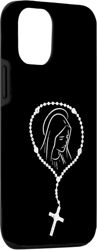 Vista 72 de iPhone 16 Rosario Virgen María Dios Jesús Fe Religioso Católico Estuche de Regalo